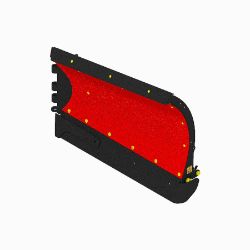 BOSS BAL18080 82 Poly DXT RT3 Left Hand Blade Half w/ Edge 