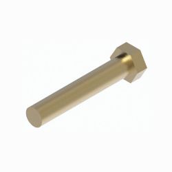 BOSS HDW01707 5/8-11 x 3-1/2 Grade 5 Yellow Zinc Hex Head Cap Screw - BOSS HDW01707