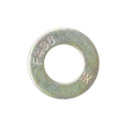 BOSS HDW01726 5/8 Flat Hardened Yelloe Zinc Washer 