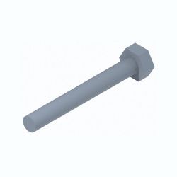 BOSS HDW05857 1/4-20 x 2 Stainless Steel 4-10 Hex Head Cap Screw 