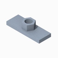 BOSS LTA05413 1/2-13, 1/4 x 1 x 2-3/4 Nut Plate Assembly 