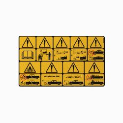 BOSS MSC01868 Blade Warning Decal 
