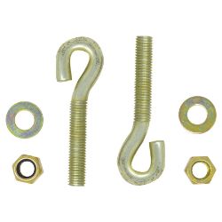 BOSS MSC05056 5/8 x 4.06 Spade & Nut Eye Bolt kit (2 pk) 