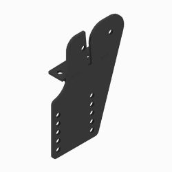 BOSS PBA06337-03 Frontier Left Hand Black Weld Pushbeam Support Plate Assembly (09+) 
