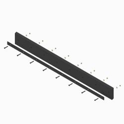 BOSS STB09233 7.5 x 8 x 1.5 Straight Blade Urethane Edge Kit 