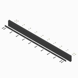 BOSS STB09237 10.0 x 8 x 2 Straight Blade Urethane Edge Kit 