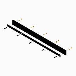 BOSS STB13801 5.0 x 4 x 0.75 Straight Blade Urethane Edge Kit 