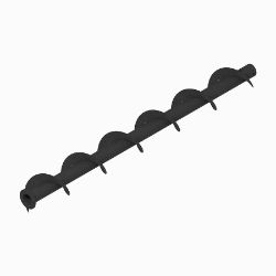 BOSS VBS15120-03 VBS Black Weld 6 OD x 9 Pitch x 55 OAL Auger 